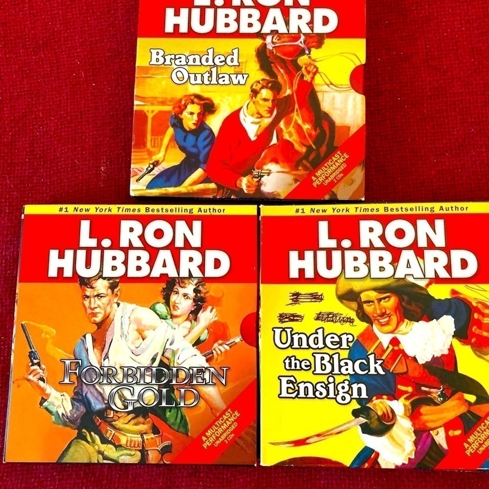 Bundle of 3 L. Ron Hubbard books on tape 2CDs each